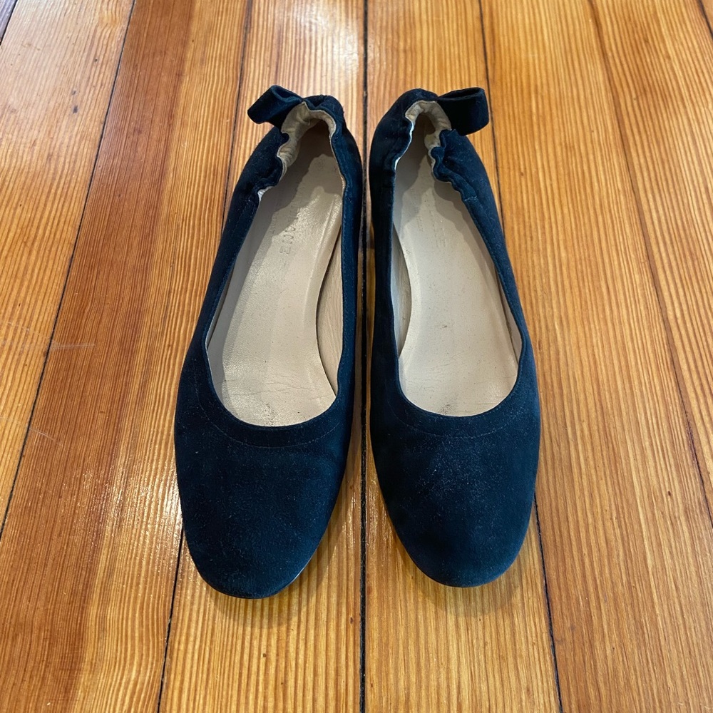 Everlane All Day Heel Black Suede Size 7